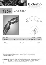125H Swivel Elbow Tube Clamp 48.3mm OD - Size 4