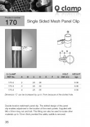 170 Single Mesh Panel Clip Tube Clamp 48.3mm OD - Size 4