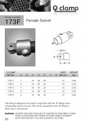 173F Female Swivel Tube Clamp 48.3mm OD - Size 4