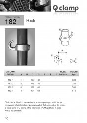182 Hook Tube Clamp 48.3mm OD - Size 4