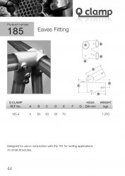 185 Eaves Fitting Tube Clamp 48.3mm OD - Size 4