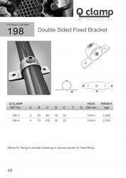 198 Fixing Bracket Double Sided Tube Clamp 48.3mm OD - Size 4