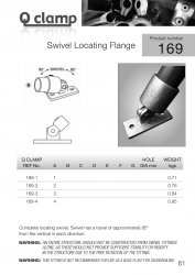 169 Swivel Locating Flange Tube Clamp 42.4mm OD - Size 3