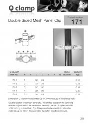 171 Double Mesh Panel Clip Tube Clamp 42.4mm OD - Size 3