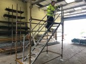 Used Kwikstage Alloy Staircase Unit c/w Handrails