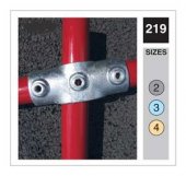 219 Slope Range Socket Cross Tube Clamp 48.3mm OD - Size 4