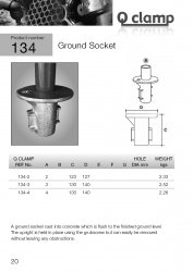 134 Ground Socket Tube Clamp 48.3mm OD - Size 4