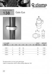 138 Gate Eye Tube Clamp 48.3mm OD - Size 4