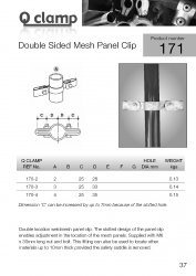 171 Double Mesh Panel Clip Tube Clamp 48.3mm OD - Size 4