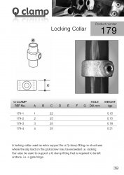 179 Locking Collar Tube Clamp 48.3mm OD - Size 4