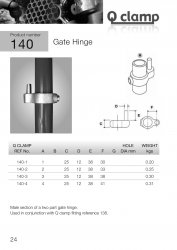 140 Gate Hinge Tube Clamp 42.4mm OD - Size 3