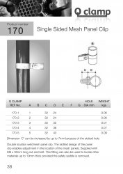 170 Single Mesh Panel Clip Tube Clamp 42.4mm OD - Size 3