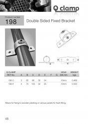 198 Fixing Bracket Double Sided Tube Clamp 33.7mm OD - Size 2