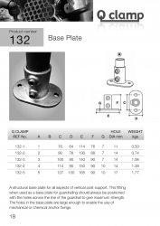 132 Base Plate Tube Clamp 26.9mm OD - Size 1