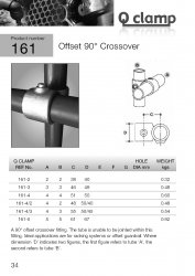 161 Offset Crossover Reducing Clamp Size 4 to Size 2