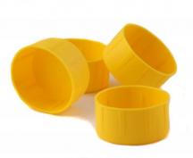 Plastic Tube End Caps - Yellow