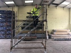 Used Kwikstage Steel Staircase Unit c/w Handrails