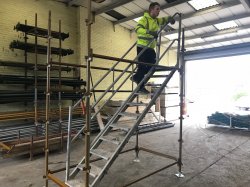 Used Kwikstage Steel Staircase Unit c/w Handrails