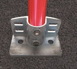 247 Base Flange Tube Clamp with Kick Plate 48.3mm OD - Size 4