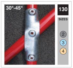 130 Adjustable Cross Tube Clamp 48.3mm OD - Size 4