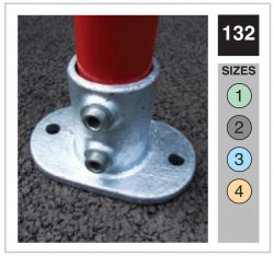 132 Base Plate Tube Clamp 48.3mm OD - Size 4