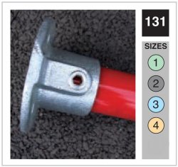 131 Wall Plate Tube Clamp 26.9mm OD - Size 1