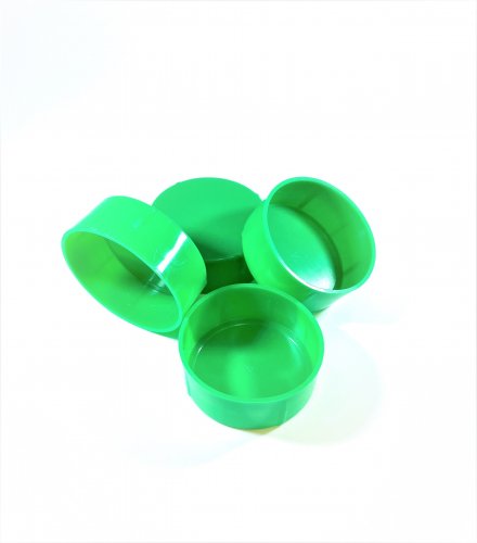 200 nos Plastic Tube End Caps - Green