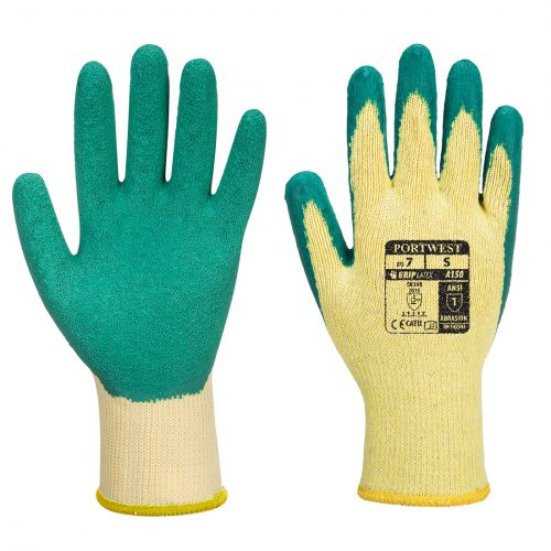 Classic Grip Glove - Latex: Green: L