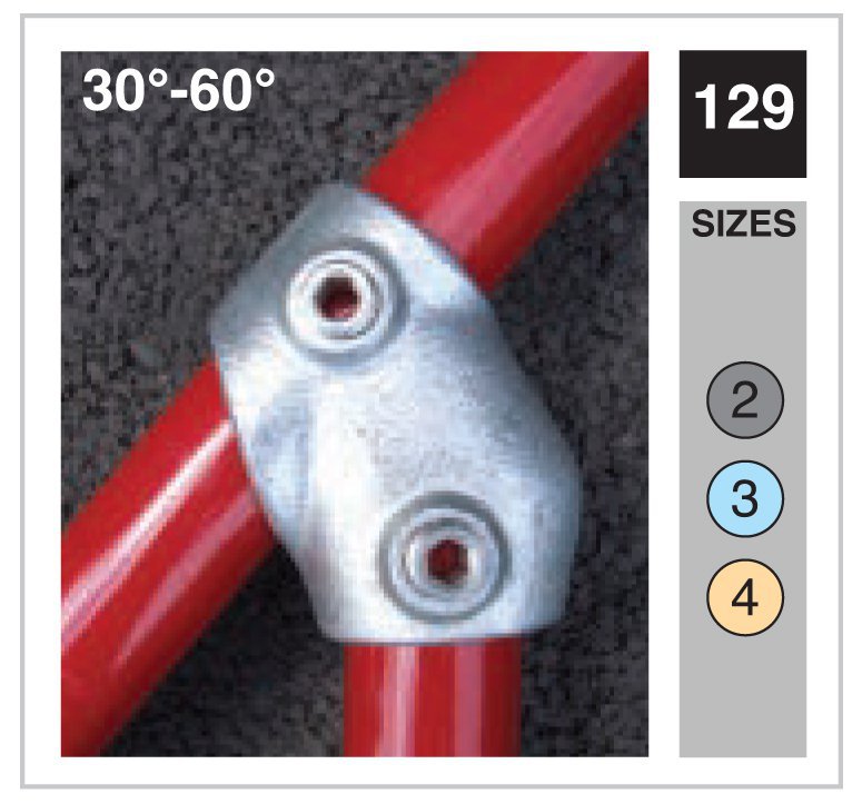 129 Adjustable Tee Tube Clamp 42.4mm OD Size 3 Scaffolding